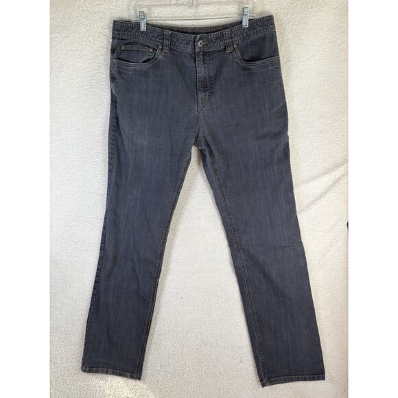 Prana Bridger Jeans Mens 36x34 Gray Slim Fit Stretch Hiking Camping 5 Pocket - Picture 1 of 16